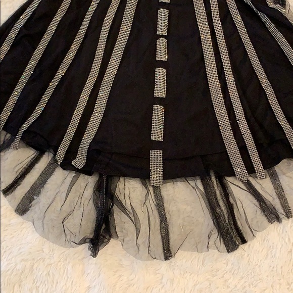 Glitterati beaded black gown GL 220 black/silver mermaid gown,2, glamour, chic - Picture 4 of 8